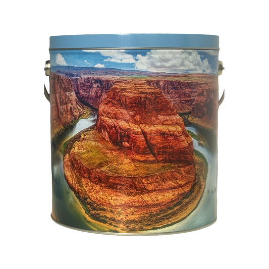Cactus Corn Arizona landmark popcorn gift tin for Phoenix corporate client gifts