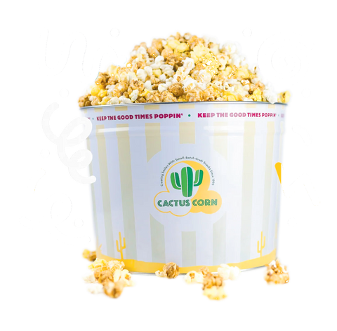 Fresh Cactus Corn kettle corn in a bucket