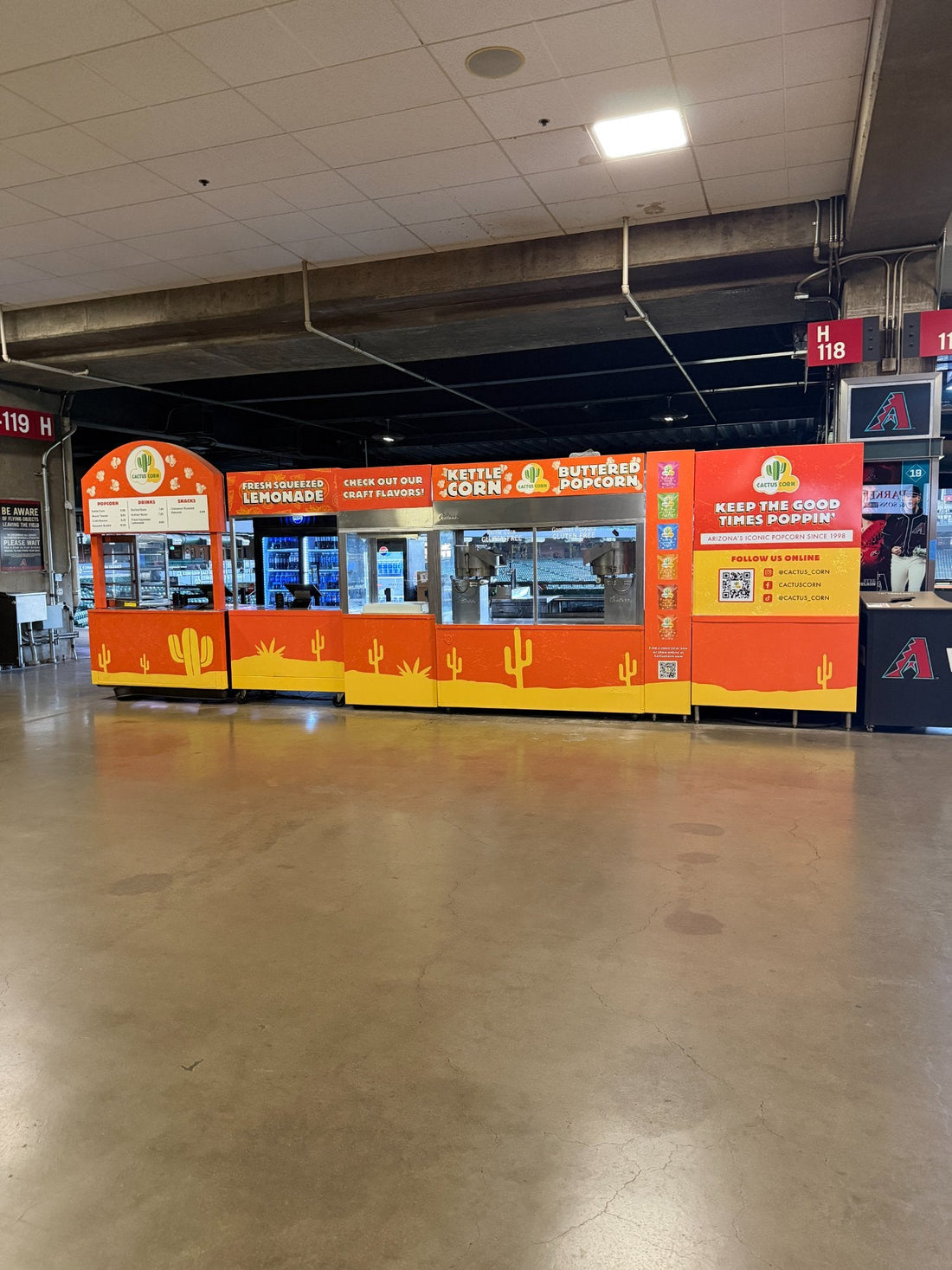 Cactus Corn kiosk at Chase Field in Phoenix, Arizona