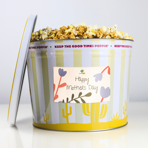Mother's Day Popcorn Gift Tin image 1 | Cactus Corn Gourmet Popcorn