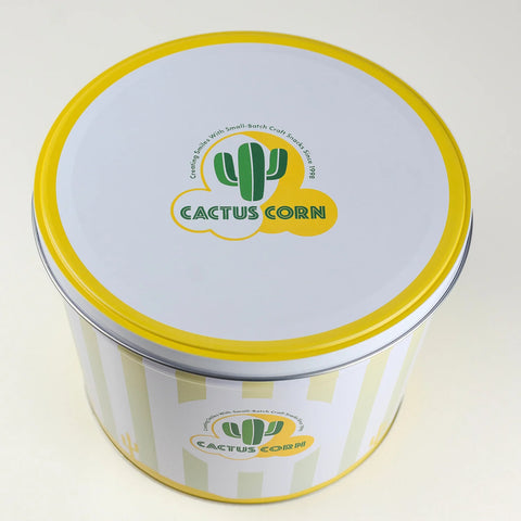 Traditional Trio Popcorn Gift Tin serving suggestion | Cactus Corn Gourmet Popcorn