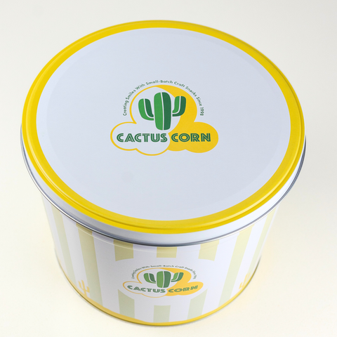 Father's Day Popcorn Gift Tin gift presentation | Cactus Corn Gourmet Popcorn