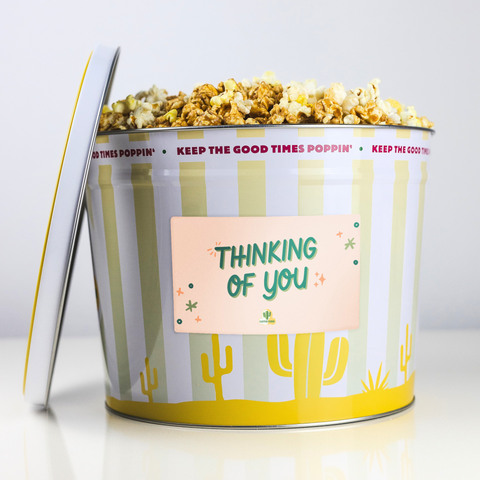 Thinking of You Popcorn Gift Tin image 1 | Cactus Corn Gourmet Popcorn