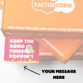 Popcorn of the Month Subscription gift presentation | Cactus Corn Gourmet Popcorn