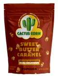 Cactus Corn Sweet Butter Caramel popcorn bag, handmade in Phoenix AZ
