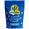 Cactus Corn Happy Birthday Cake popcorn bag, handmade in Phoenix AZ