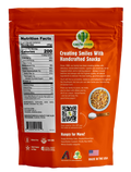 Back of the Cactus Corn Original Kettle Corn bag with the Nutrition Facts panel and our story