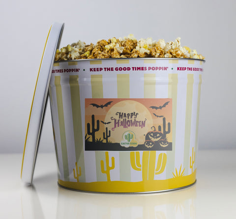Halloween Popcorn Gift Tin image 1 | Cactus Corn Gourmet Popcorn