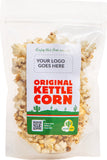 Cactus Corn snack-size clear bag of kettle corn with a 3x5 label